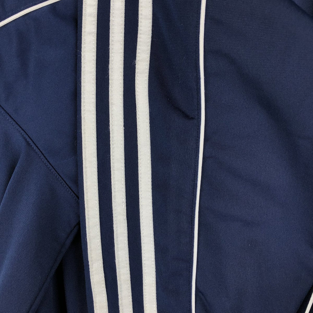 00'S adidas jersey track jacket, men's size L polyester navy blue type Vintage Second Hand
