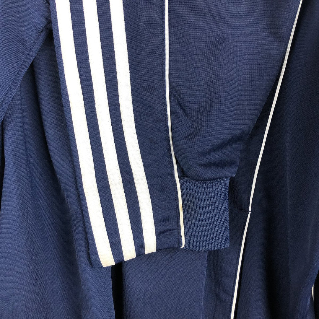 00'S adidas jersey track jacket, men's size L polyester navy blue type Vintage Second Hand