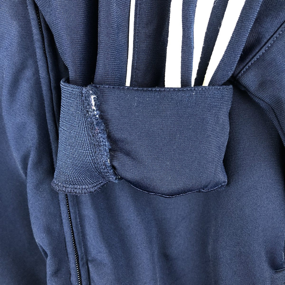 00'S adidas jersey track jacket, men's size L polyester navy blue type Vintage Second Hand