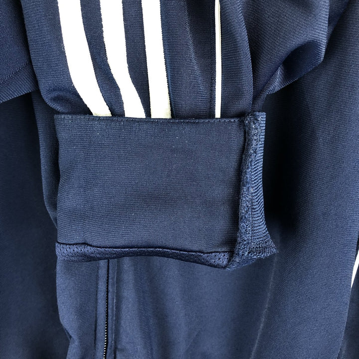 00'S adidas jersey track jacket, men's size L polyester navy blue type Vintage Second Hand
