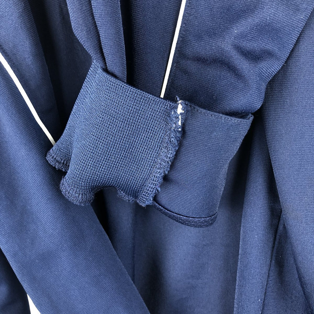 00'S adidas jersey track jacket, men's size L polyester navy blue type Vintage Second Hand