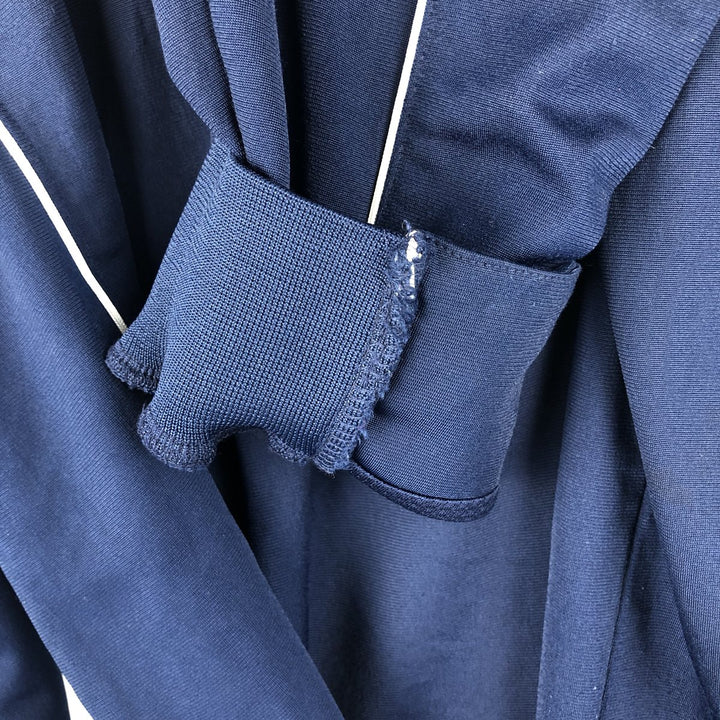 00'S adidas jersey track jacket, men's size L polyester navy blue type Vintage Second Hand