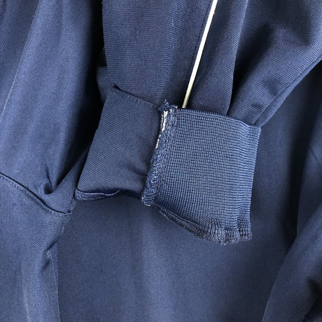 00'S adidas jersey track jacket, men's size L polyester navy blue type Vintage Second Hand