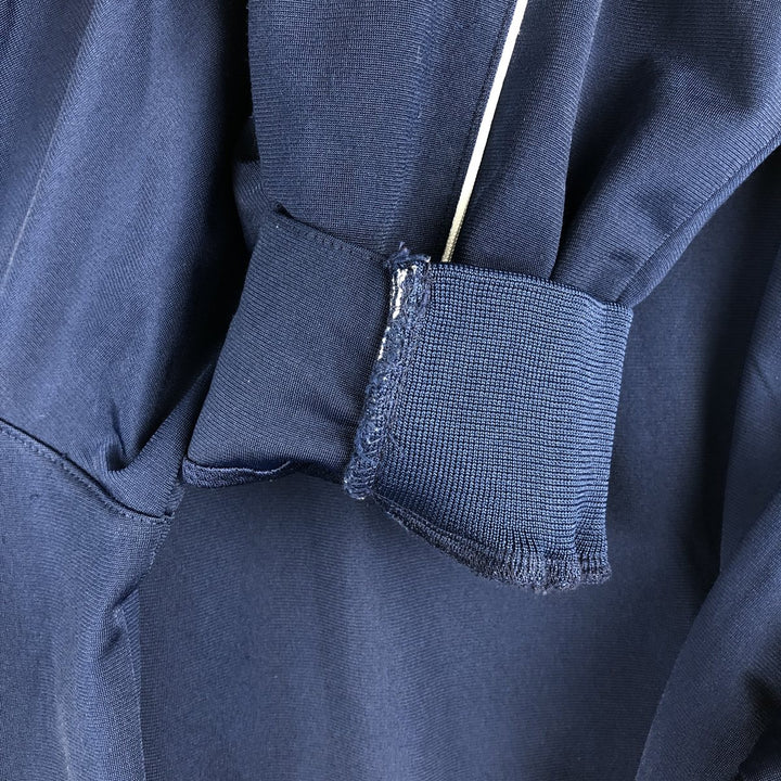 00'S adidas jersey track jacket, men's size L polyester navy blue type Vintage Second Hand