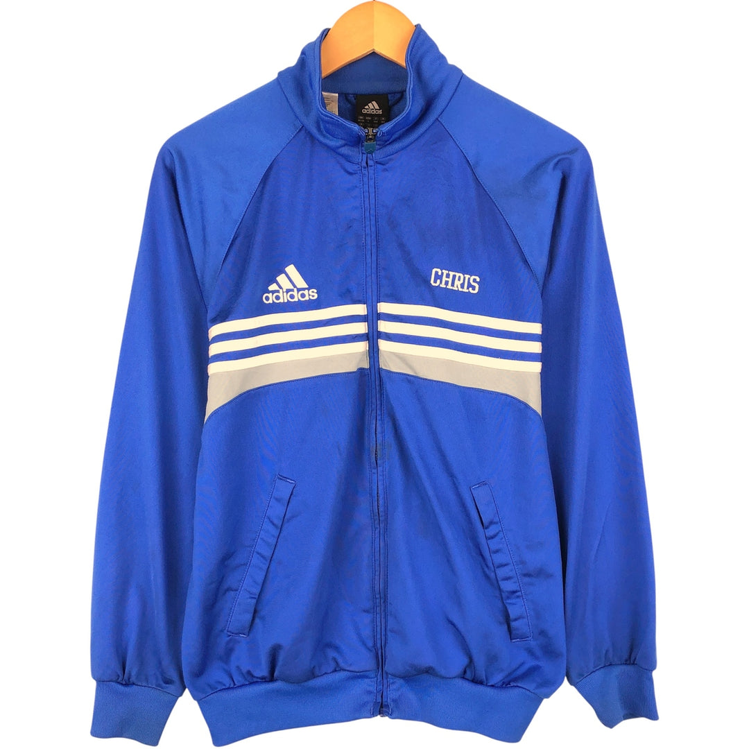 00'S adidas jersey track jacket, men's size L polyester blue type Vintage Second Hand