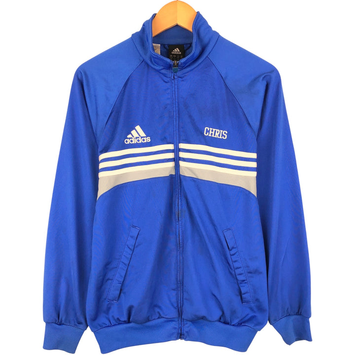 00'S adidas jersey track jacket, men's size L polyester blue type Vintage Second Hand