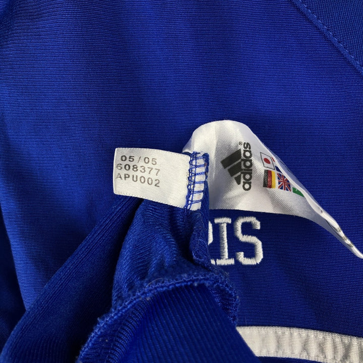 00'S adidas jersey track jacket, men's size L polyester blue type Vintage Second Hand