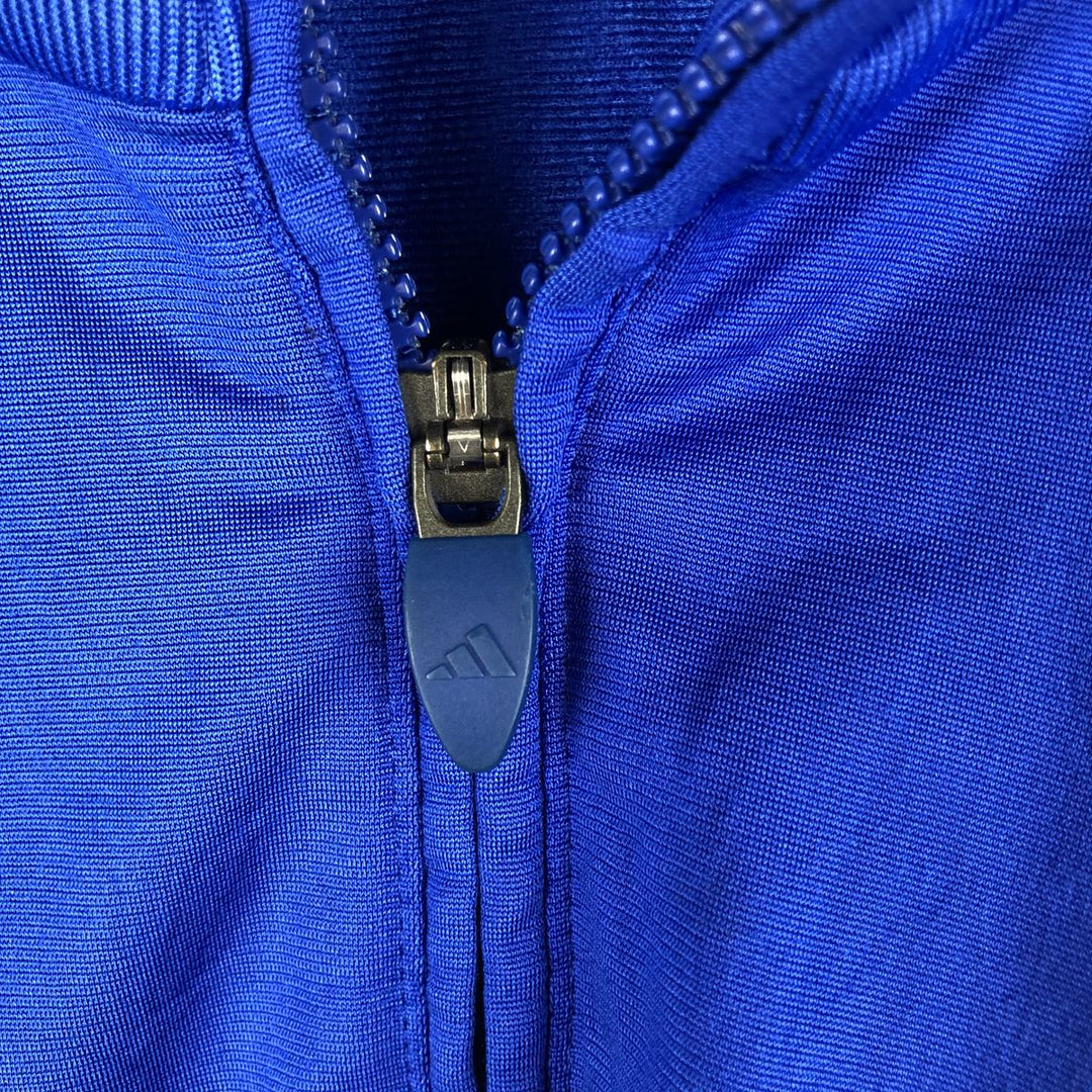 00'S adidas jersey track jacket, men's size L polyester blue type Vintage Second Hand