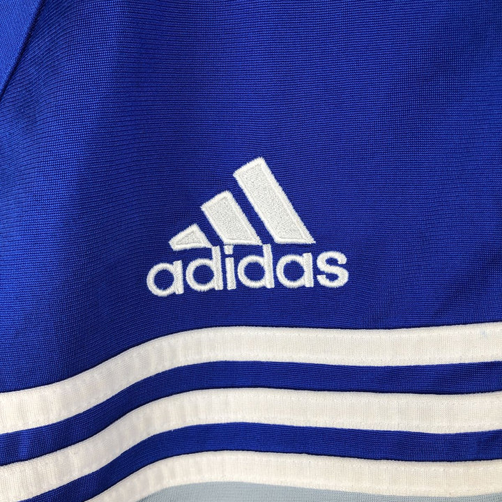00'S adidas jersey track jacket, men's size L polyester blue type Vintage Second Hand
