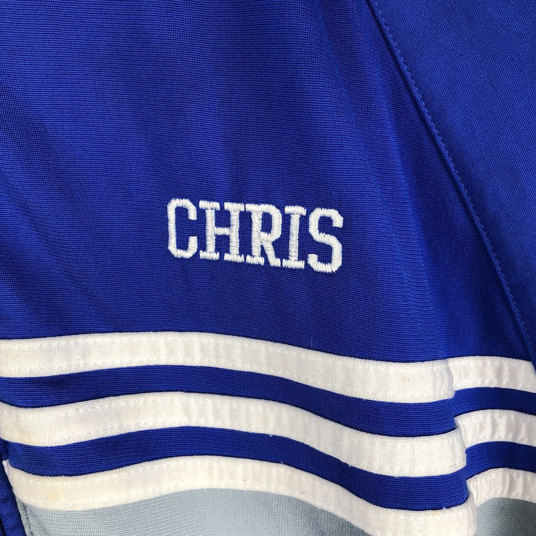 00'S adidas jersey track jacket, men's size L polyester blue type Vintage Second Hand