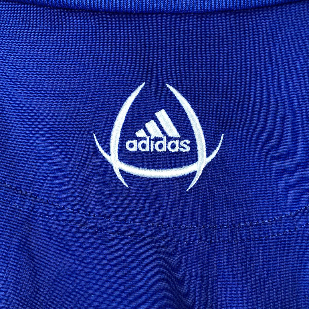 00'S adidas jersey track jacket, men's size L polyester blue type Vintage Second Hand