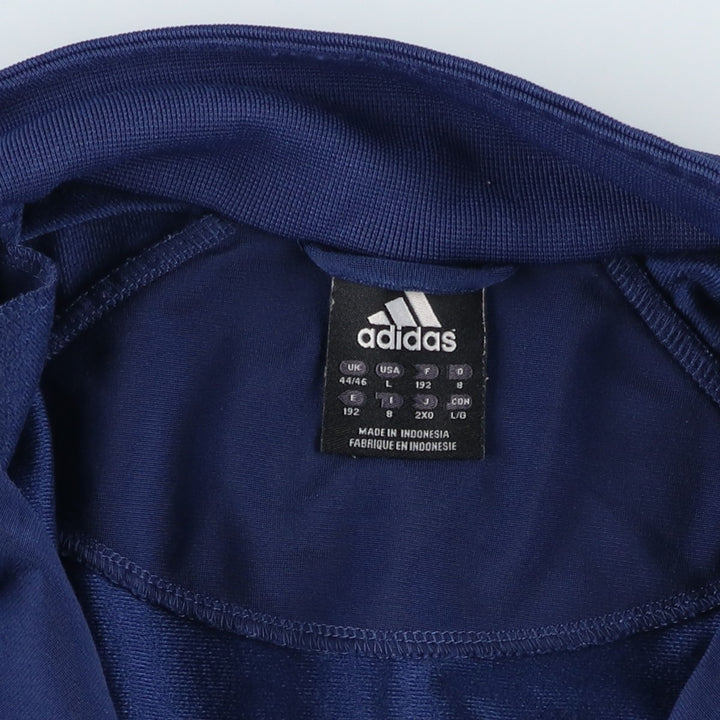 00'S adidas jersey track jacket, men's size L polyester Navy blue Vintage Second Hand
