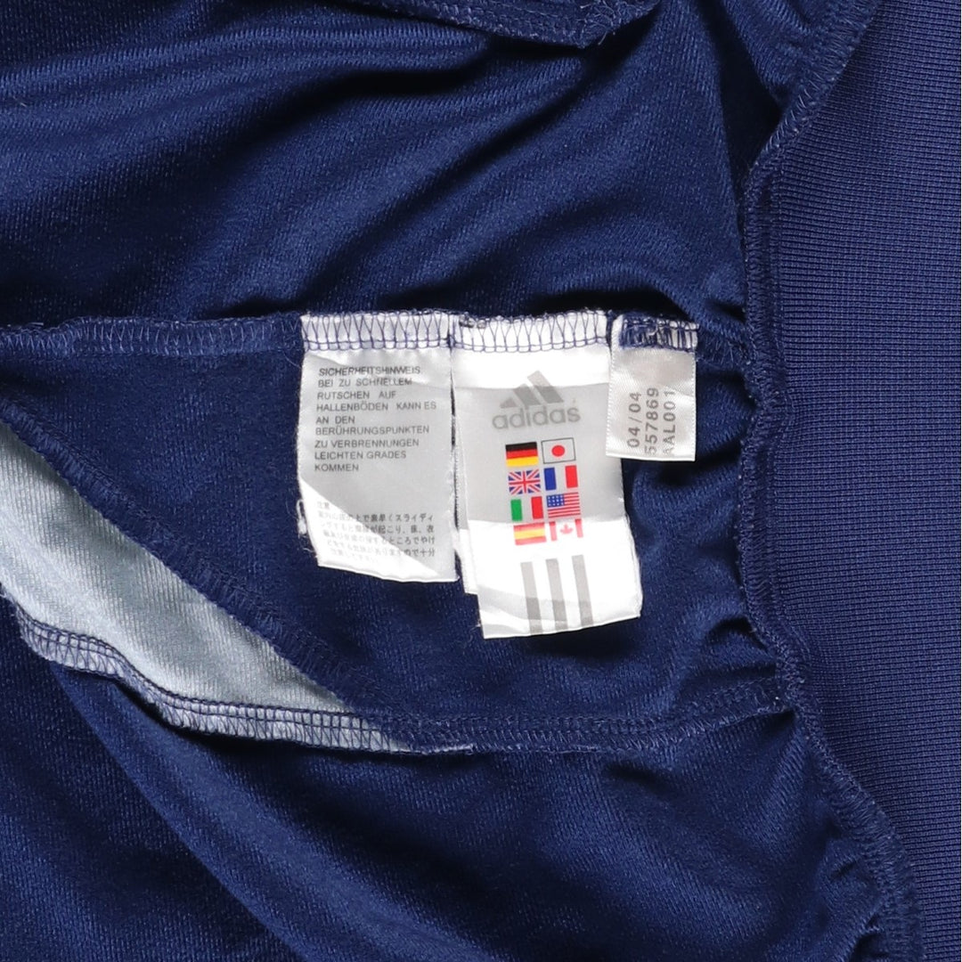 00'S adidas jersey track jacket, men's size L polyester Navy blue Vintage Second Hand