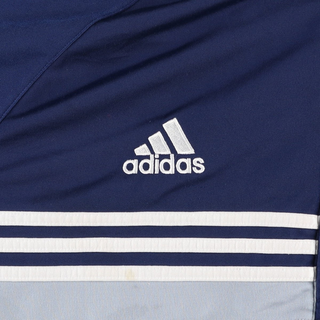 00'S adidas jersey track jacket, men's size L polyester Navy blue Vintage Second Hand