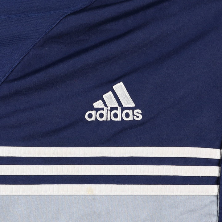 00'S adidas jersey track jacket, men's size L polyester Navy blue Vintage Second Hand