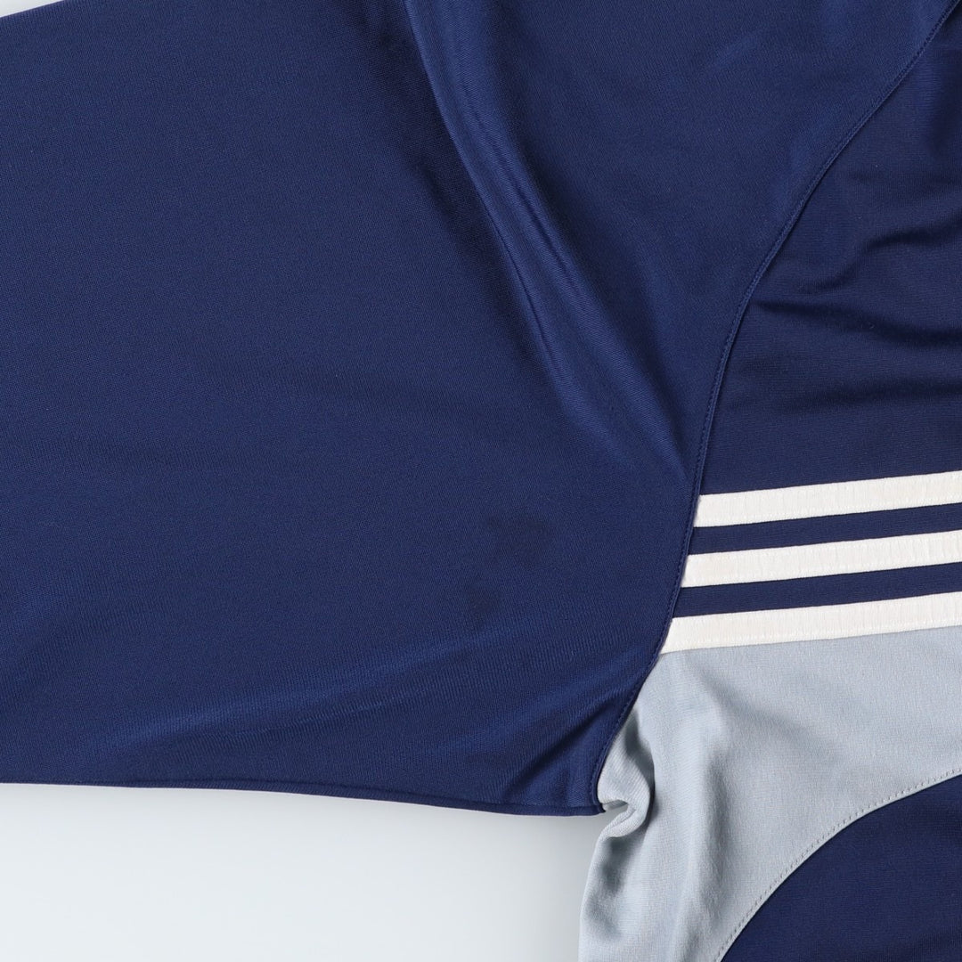 00'S adidas jersey track jacket, men's size L polyester Navy blue Vintage Second Hand