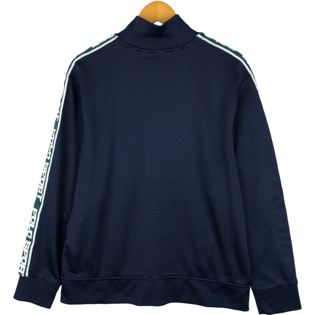 Ralph Lauren POLO SPORT Men's Track Jacket, Size L polyester navy blue type Vintage Second Hand