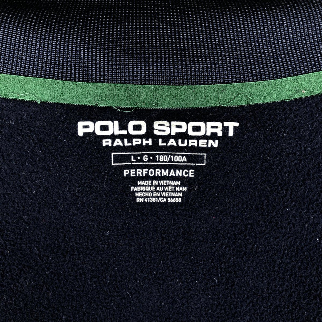 Ralph Lauren POLO SPORT Men's Track Jacket, Size L polyester navy blue type Vintage Second Hand