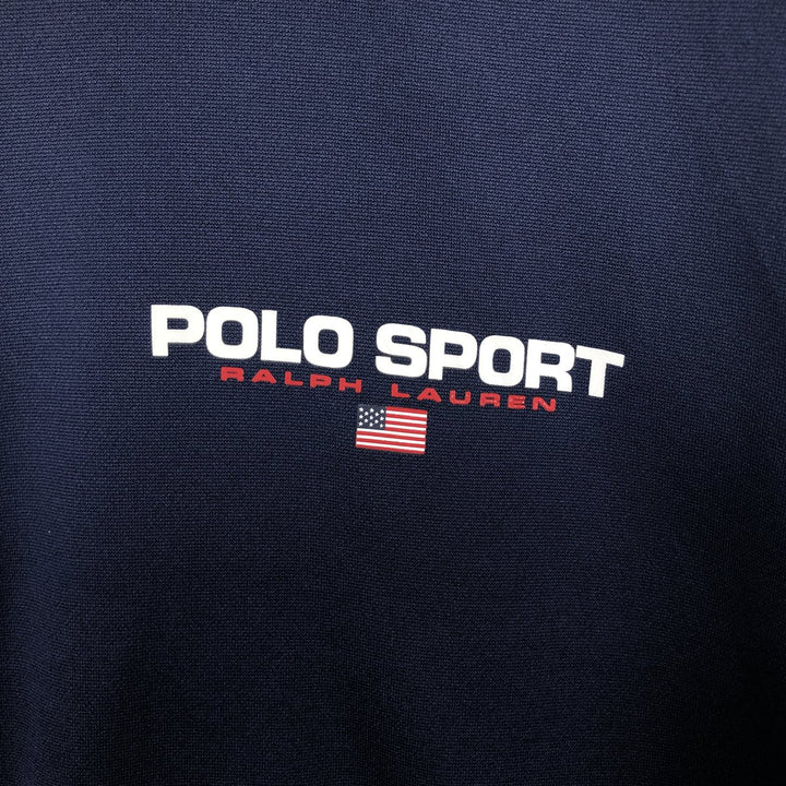 Ralph Lauren POLO SPORT Men's Track Jacket, Size L polyester navy blue type Vintage Second Hand