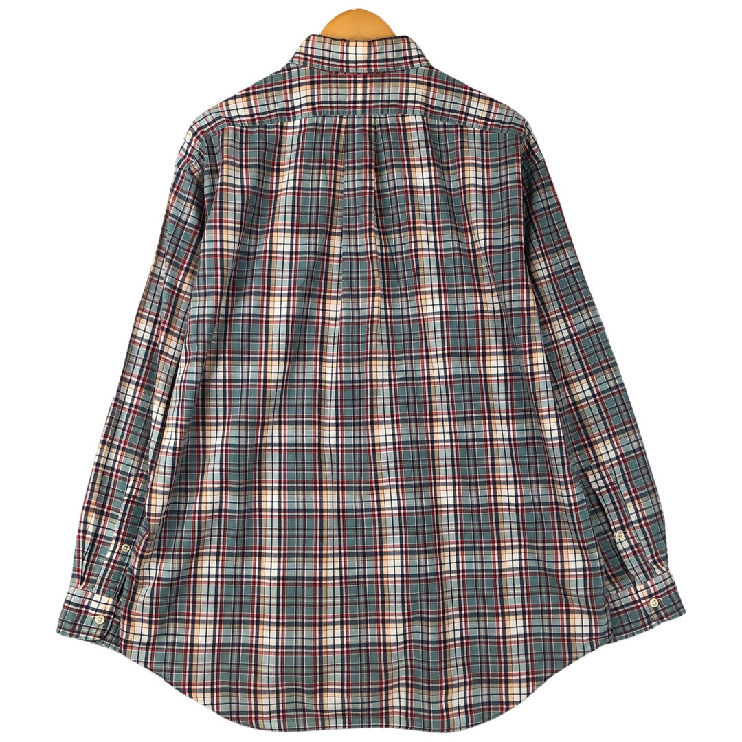 Ralph Lauren BLAKE long sleeve button down check shirt, men's size L cotton Mint green Vintage Second Hand