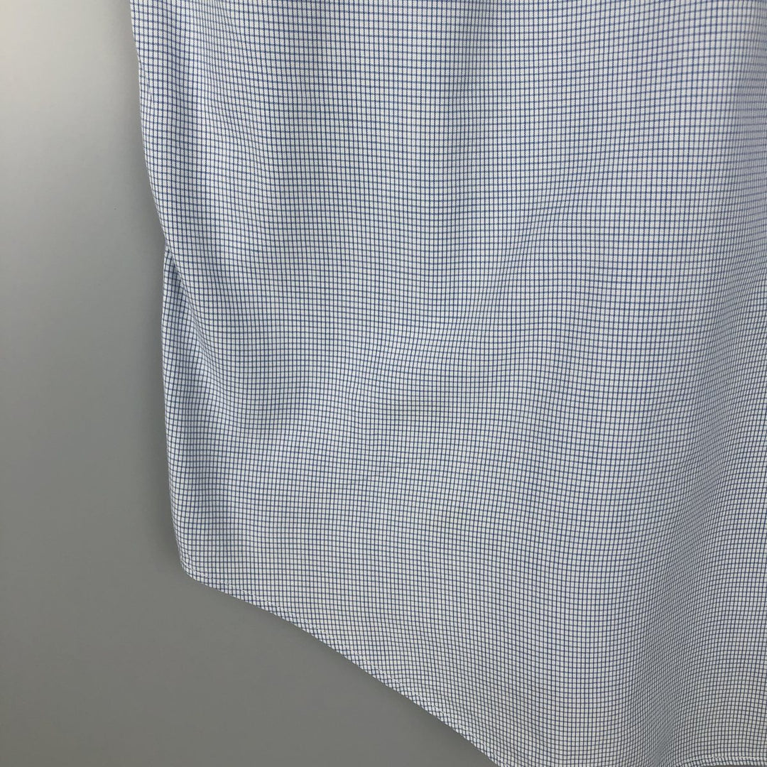 Ralph Lauren POLO by Ralph Lauren CRANE long-sleeved cotton check shirt, men's size XL cotton blue type Vintage Second Hand