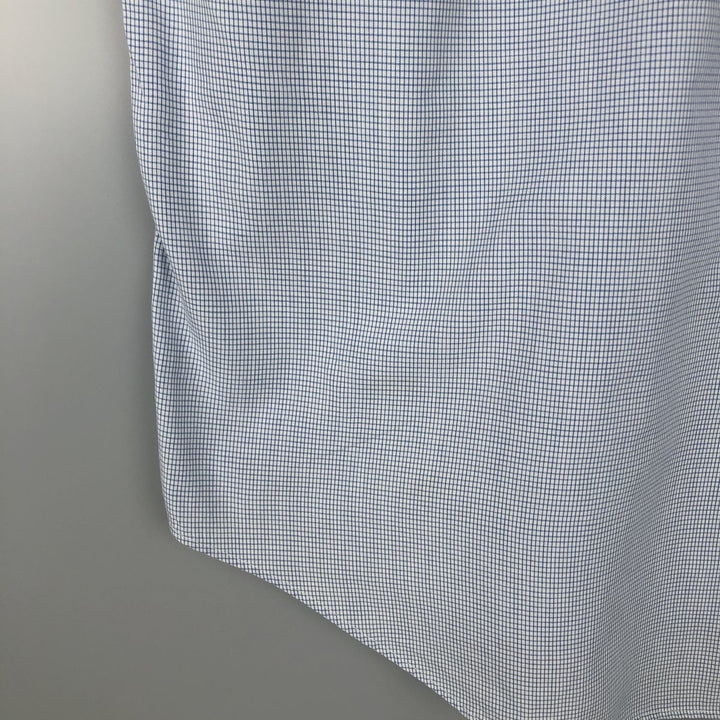 Ralph Lauren POLO by Ralph Lauren CRANE long-sleeved cotton check shirt, men's size XL cotton blue type Vintage Second Hand
