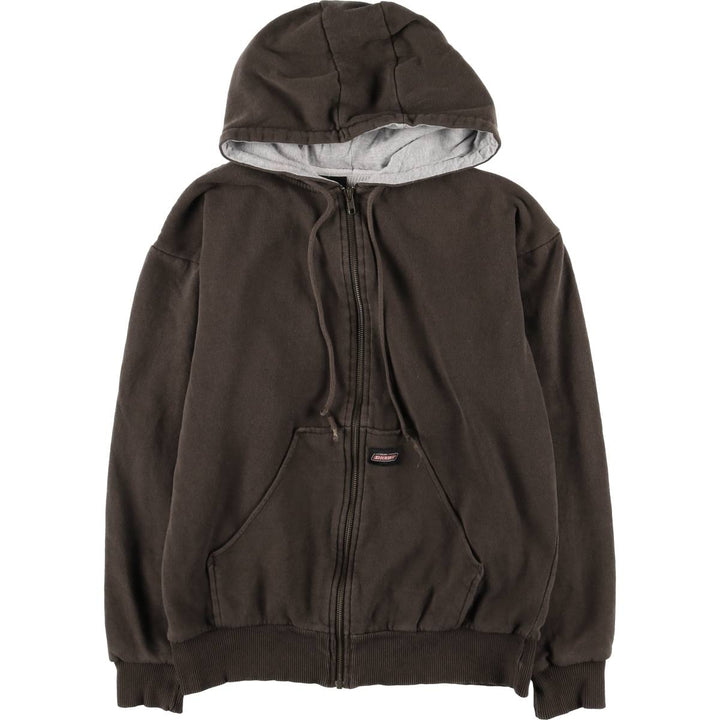 Dickies Sweat Full Zip Hoodie Men's M Size cotton beige type brown Vintage Second Hand