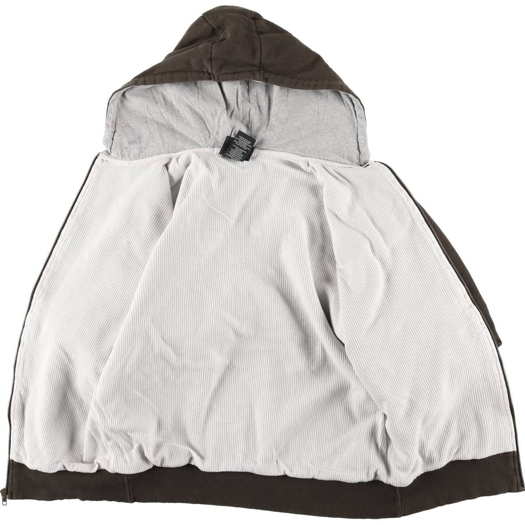 Dickies Sweat Full Zip Hoodie Men's M Size cotton beige type brown Vintage Second Hand