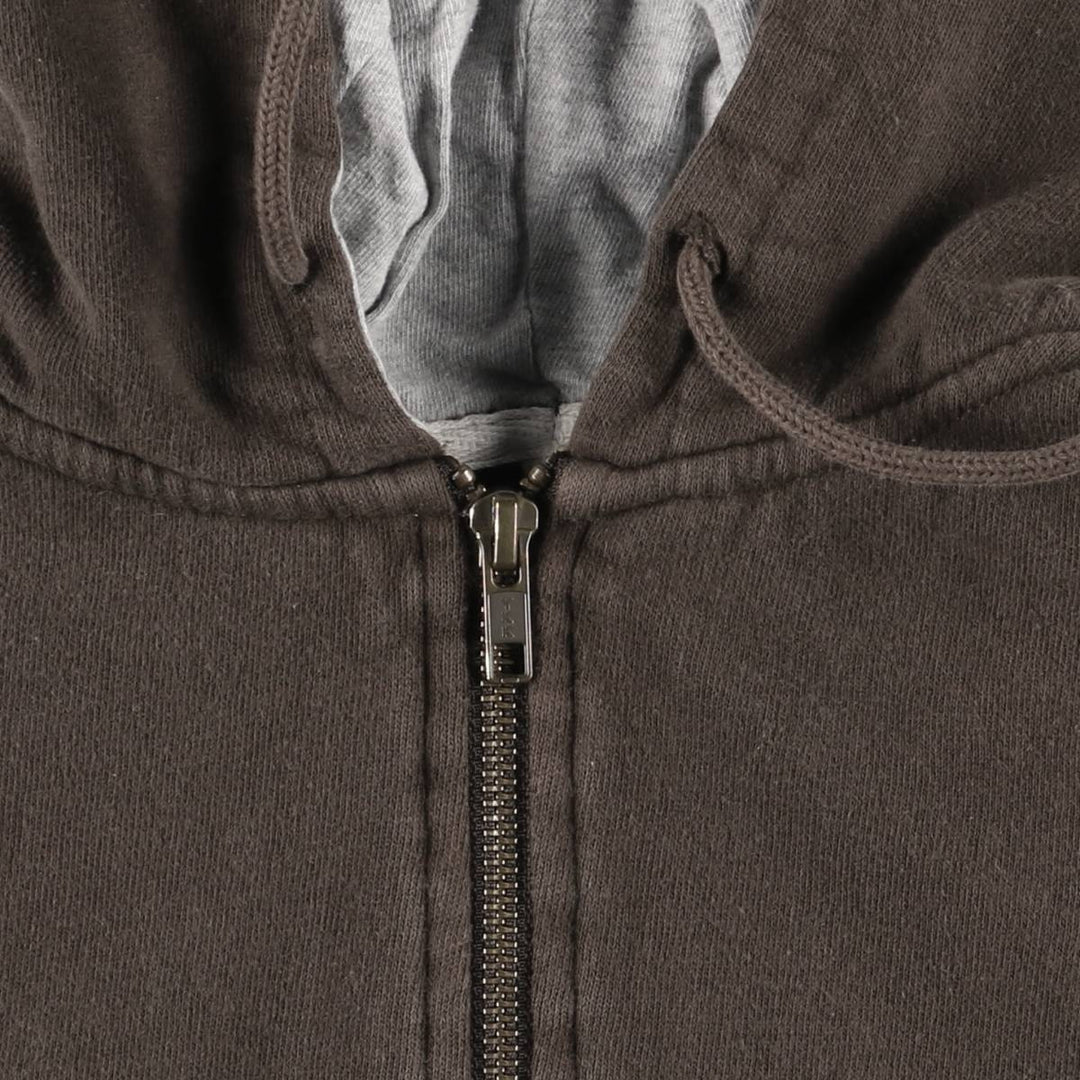 Dickies Sweat Full Zip Hoodie Men's M Size cotton beige type brown Vintage Second Hand