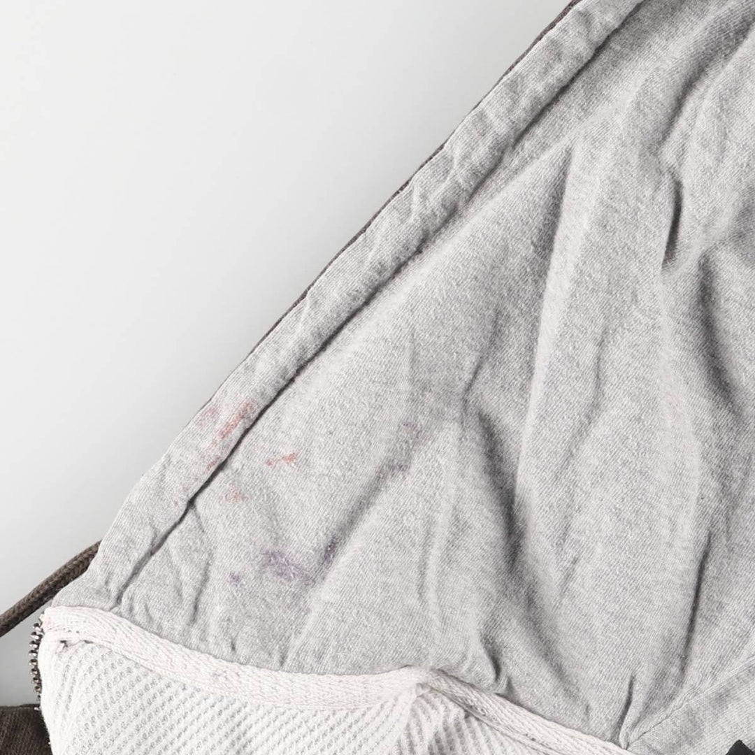 Dickies Sweat Full Zip Hoodie Men's M Size cotton beige type brown Vintage Second Hand