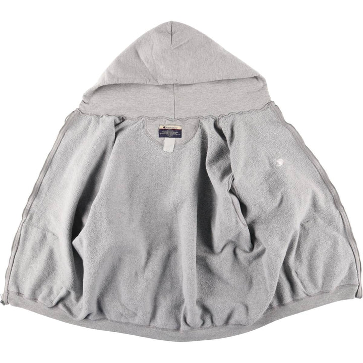 2000'S Champion Sweatshirt Full Zip Hoodie Men's XXL unclear gray type Vintage Second Hand