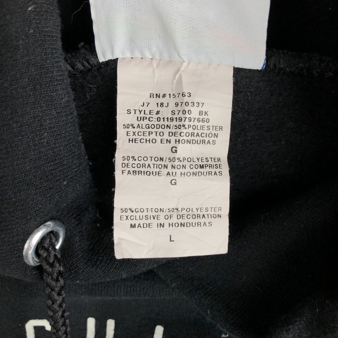 Champion Authentic Sweatshirt Pullover Hoodie, Men's Size L cotton black type Vintage Second Hand