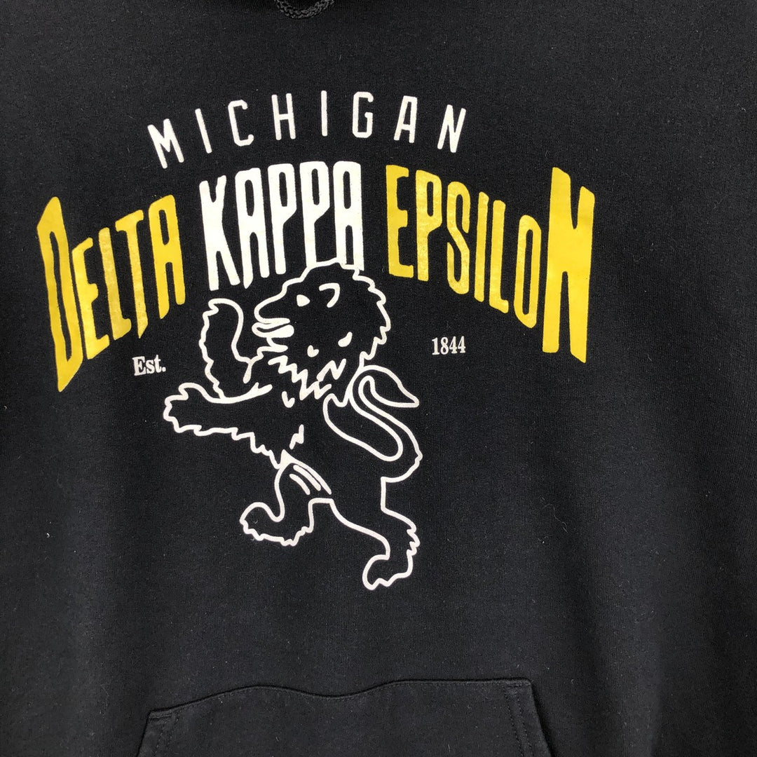 Champion Authentic Sweatshirt Pullover Hoodie, Men's Size L cotton black type Vintage Second Hand