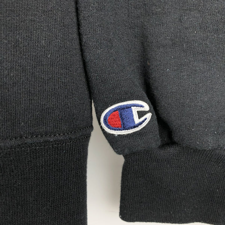 Champion Authentic Sweatshirt Pullover Hoodie, Men's Size L cotton black type Vintage Second Hand