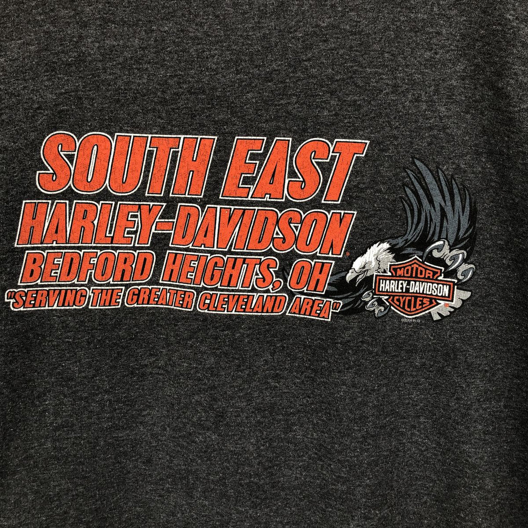 Harley-Davidson Full Zip Sweatshirt, Men's Size L cotton gray type Vintage Second Hand