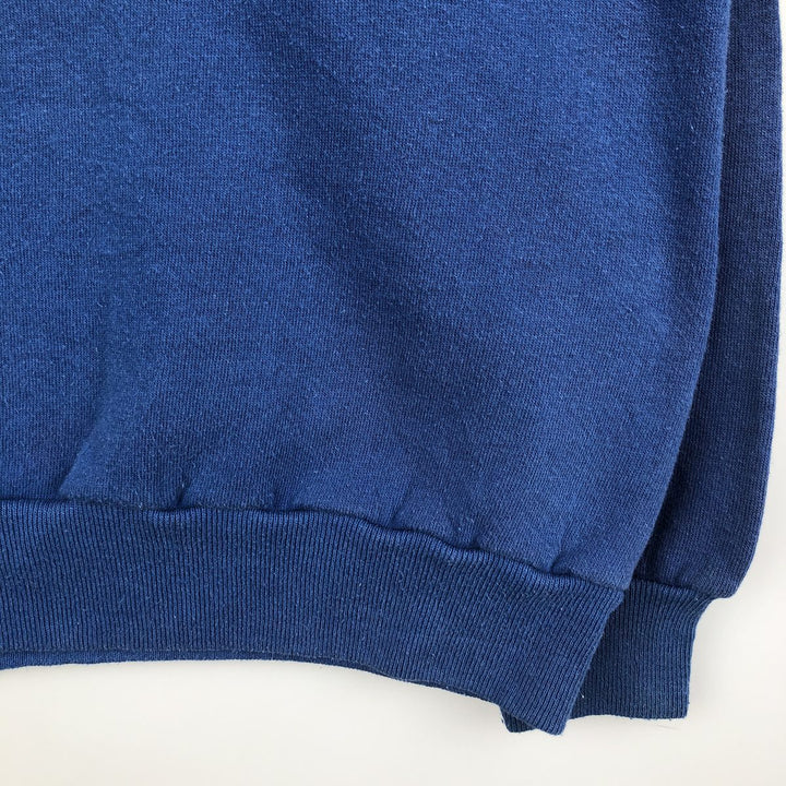 Vintage 80s-90'S Jerzees printed sweatshirt, sweatshirt, made in USA, men's XL size cotton blue type Vintage Second Hand