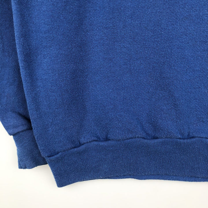 Vintage 80s-90'S Jerzees printed sweatshirt, sweatshirt, made in USA, men's XL size cotton blue type Vintage Second Hand