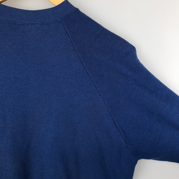 Vintage 80s-90'S Jerzees printed sweatshirt, sweatshirt, made in USA, men's XL size cotton blue type Vintage Second Hand