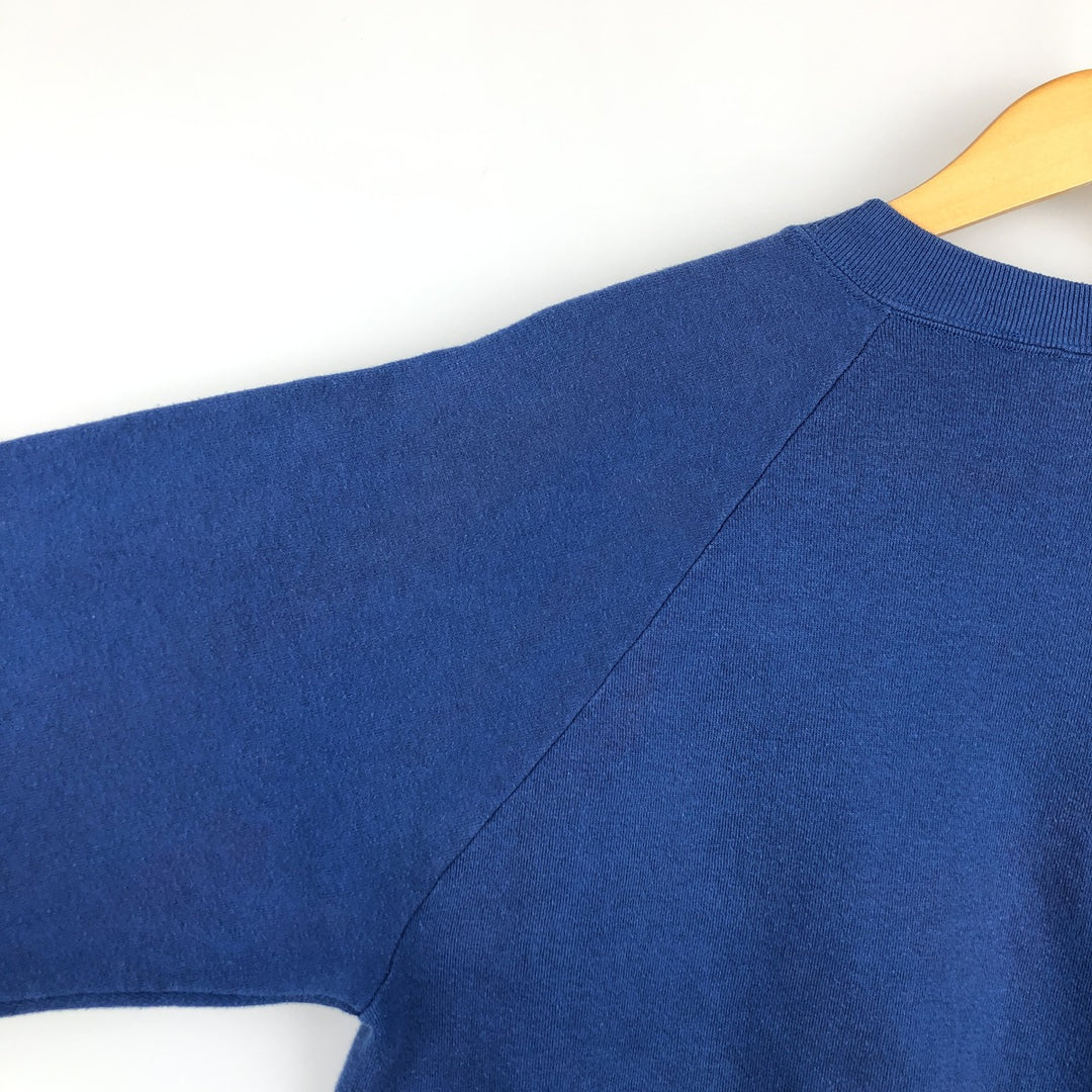 Vintage 80s-90'S Jerzees printed sweatshirt, sweatshirt, made in USA, men's XL size cotton blue type Vintage Second Hand