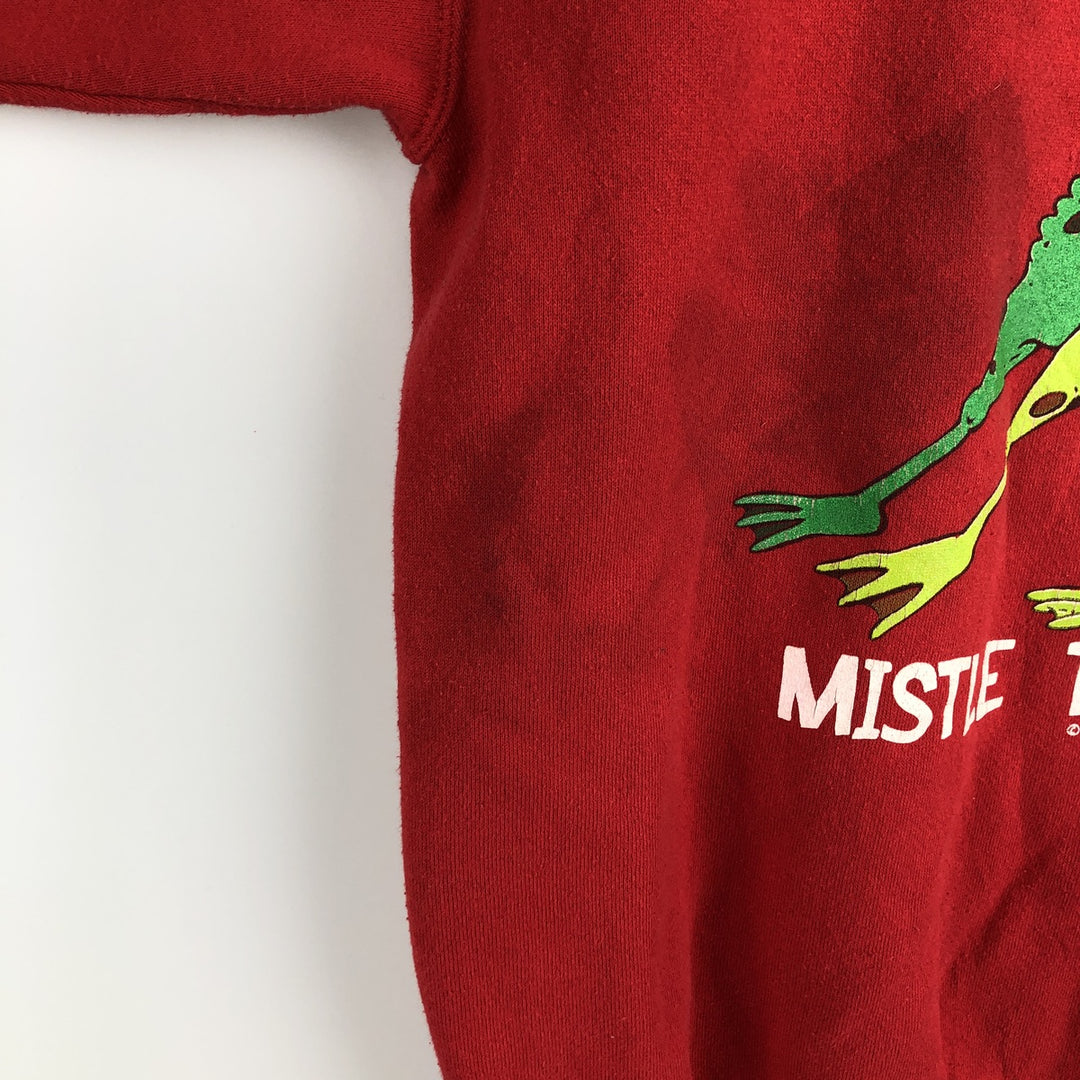 Vintage SANTEE frog pattern print sweatshirt, made in the USA, men's size M. cotton red type Vintage Second Hand