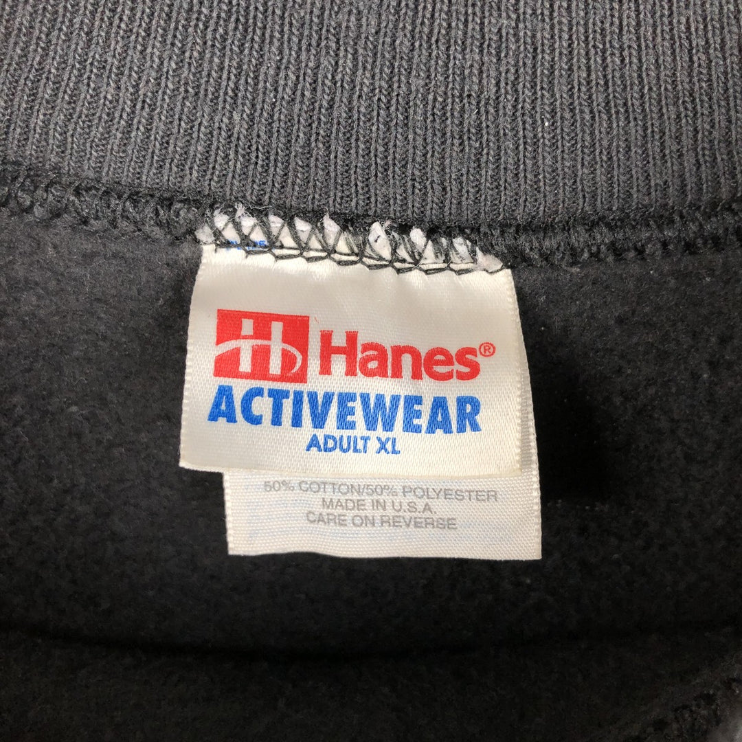 Vintage 90'S Hanes Advertising Sweatshirt, Made in USA, Men's XL cotton Charcoal Vintage Second Hand