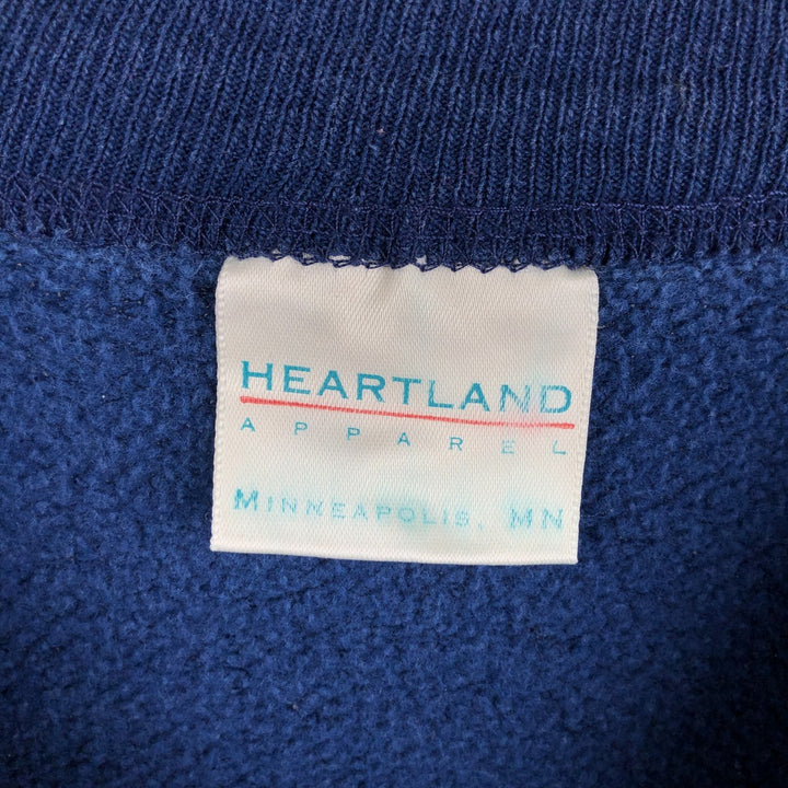 HEARTLAND Printed Sweatshirt, Made in USA, Men's XL cotton navy blue type Vintage Second Hand
