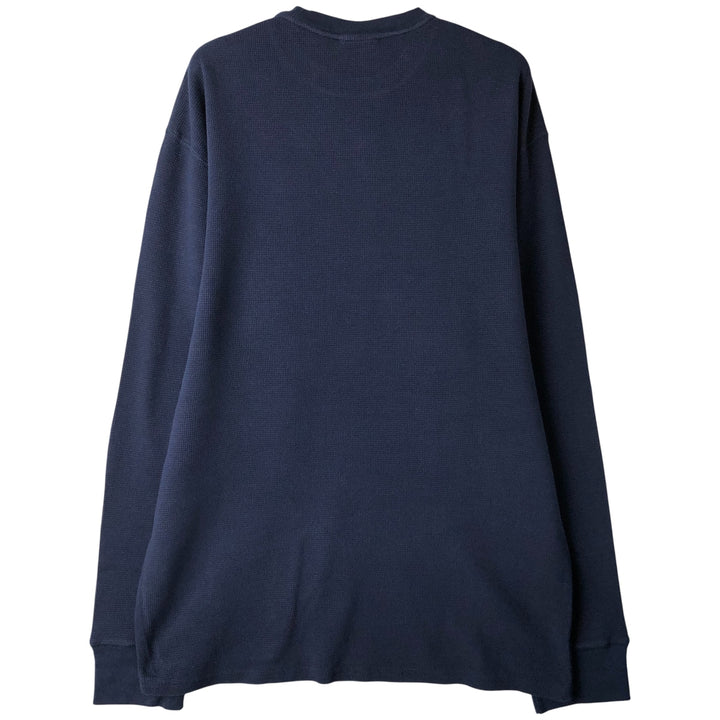 Ralph Lauren POLO RALPH LAUREN SLEEPWEAR Thermal Long T-shirt Waffle Men's XXL cotton navy blue type Vintage Second Hand