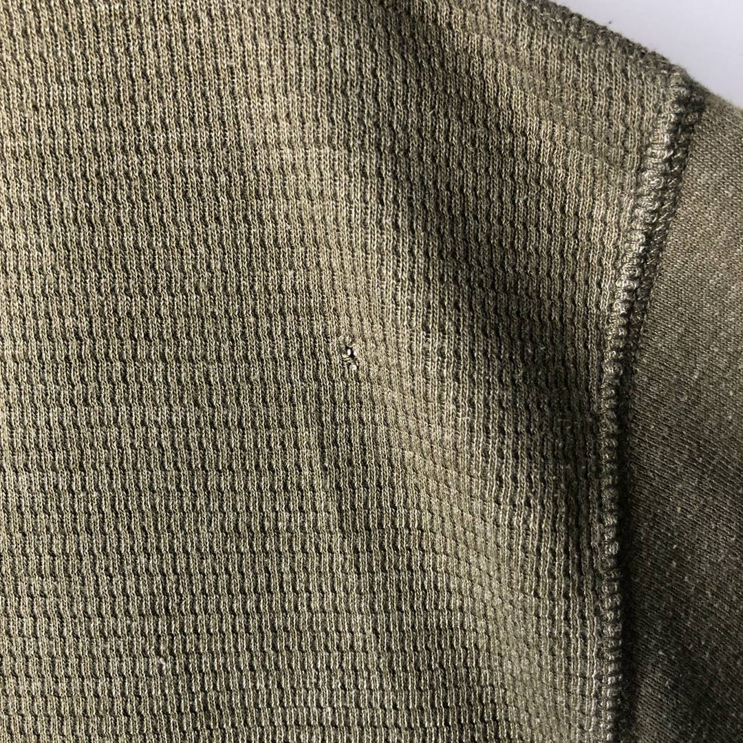 Ralph Lauren POLO RALPH LAUREN Thermal Ron T Waffle Men's L size cotton Khaki type Vintage Second Hand