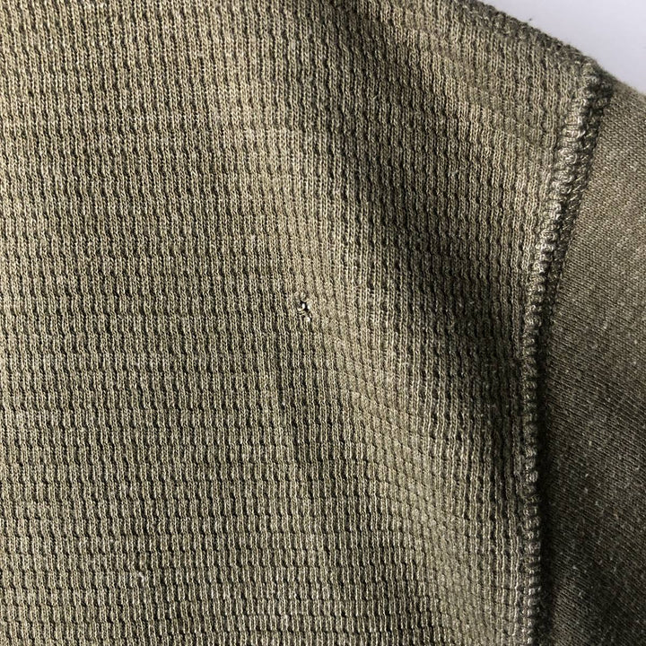 Ralph Lauren POLO RALPH LAUREN Thermal Ron T Waffle Men's L size cotton Khaki type Vintage Second Hand