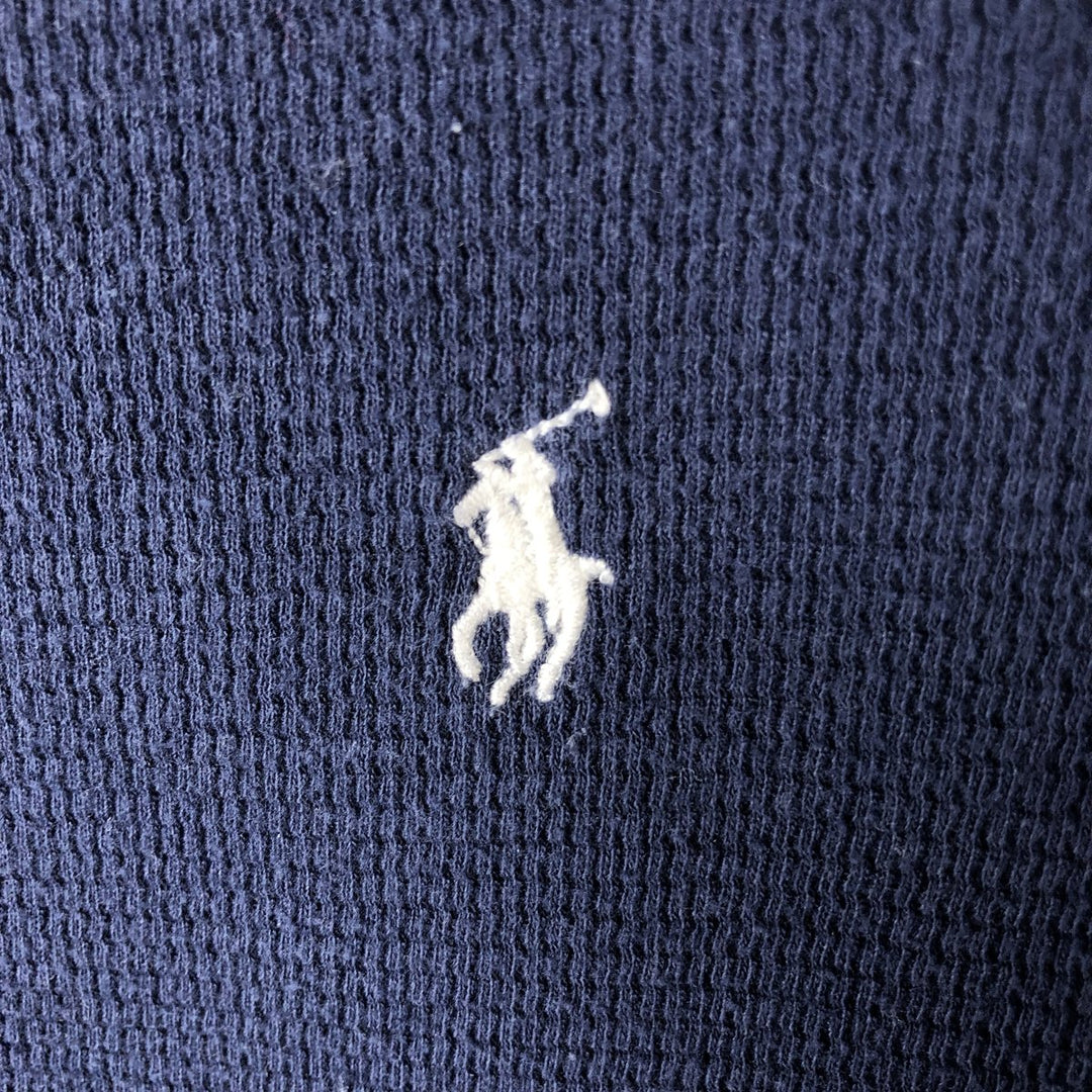 Ralph Lauren POLO RALPH LAUREN SLEEPWEAR Thermal Long T-Shirt, Men's XL cotton navy blue type Vintage Second Hand