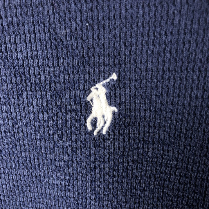 Ralph Lauren POLO RALPH LAUREN SLEEPWEAR Thermal Long T-Shirt, Men's XL cotton navy blue type Vintage Second Hand