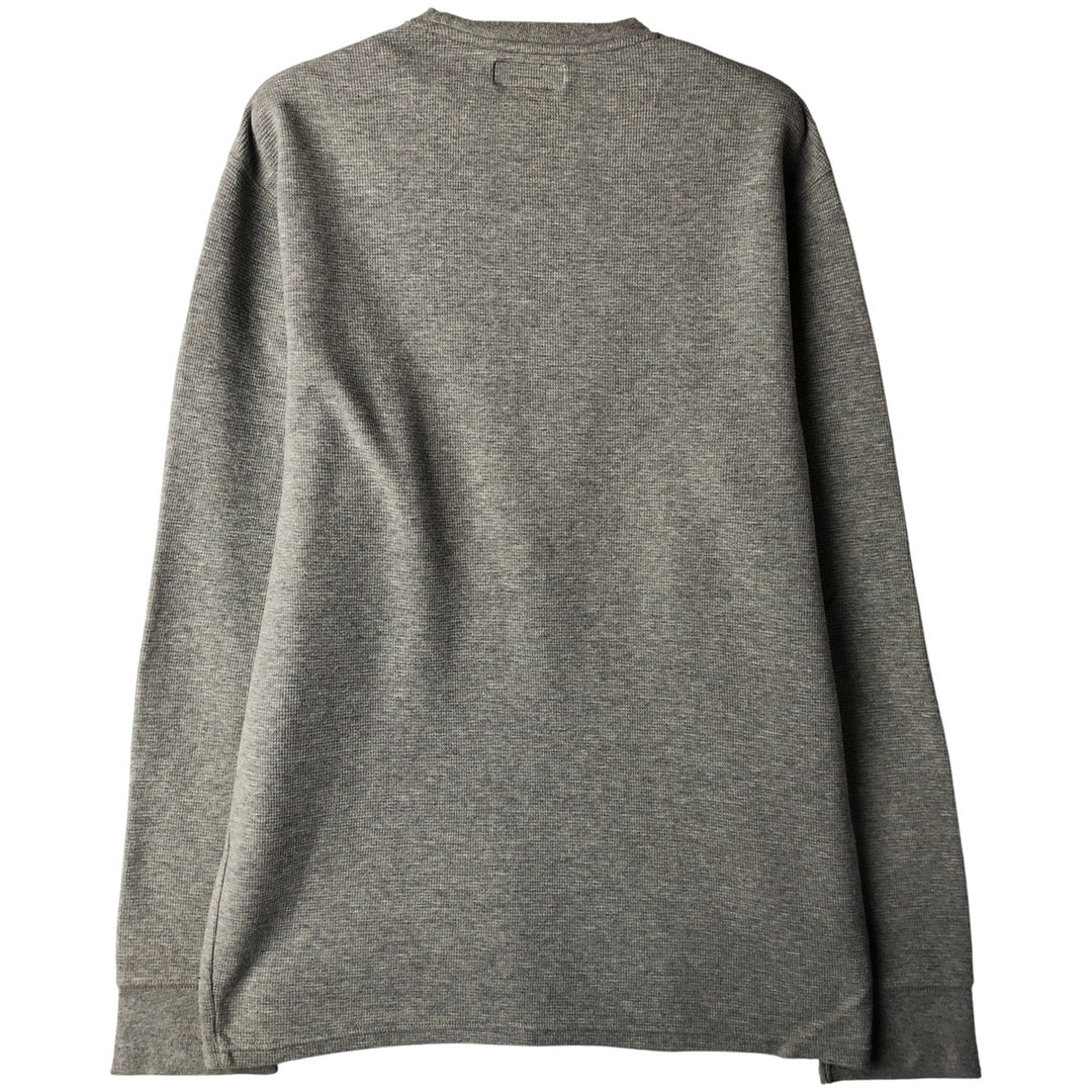 Ralph Lauren POLO RALPH LAUREN Thermal Ron T Waffle Men's L size cotton gray type Vintage Second Hand