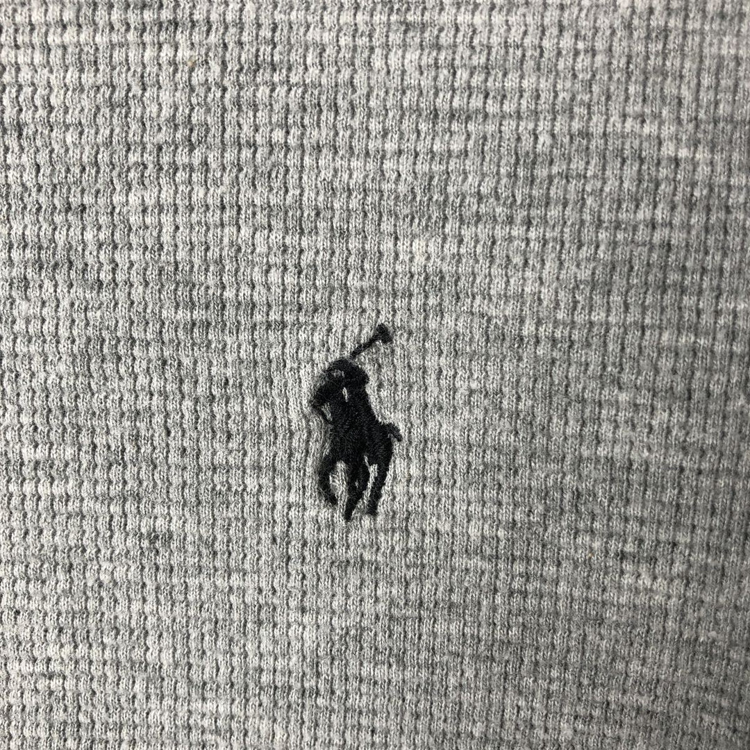 Ralph Lauren POLO RALPH LAUREN Thermal Ron T Waffle Men's L size cotton gray type Vintage Second Hand