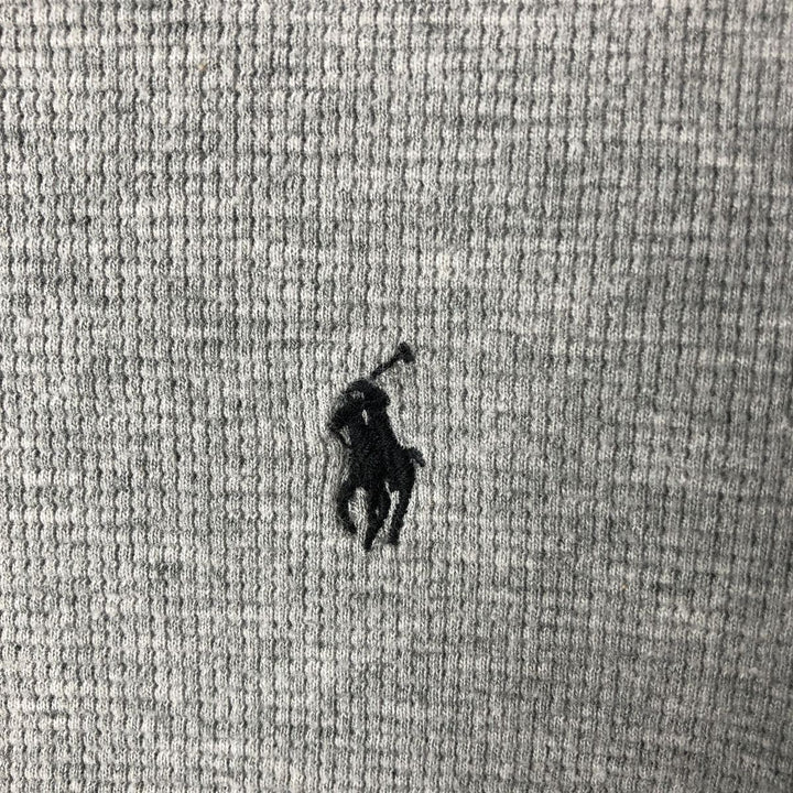 Ralph Lauren POLO RALPH LAUREN Thermal Ron T Waffle Men's L size cotton gray type Vintage Second Hand